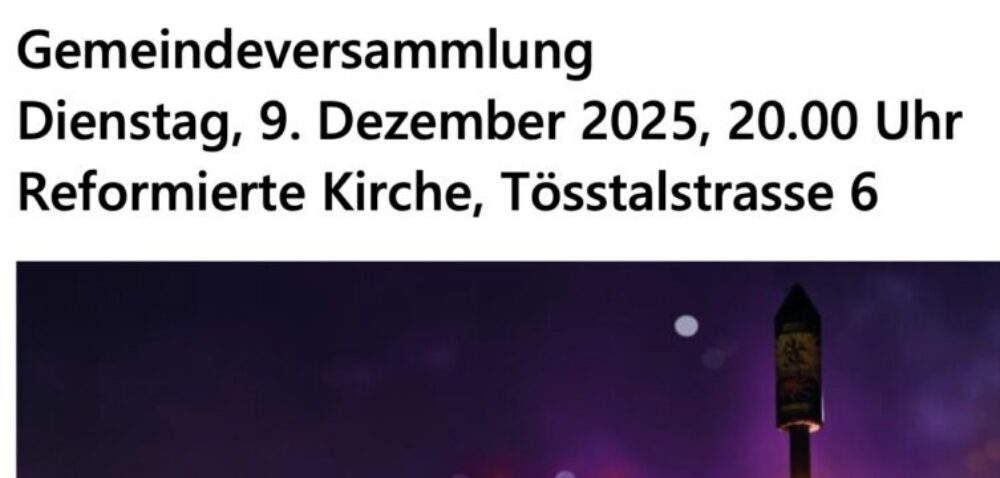 Gemeindeversammlung 9.12.2025